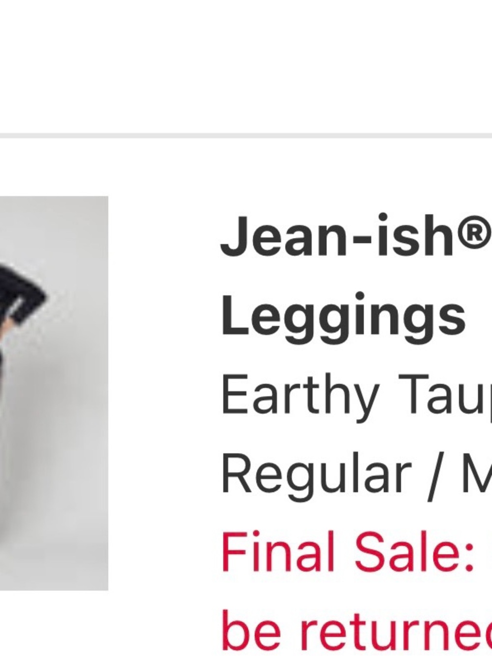 SPANX Jean-ish® Ankle Leggings in Taupe